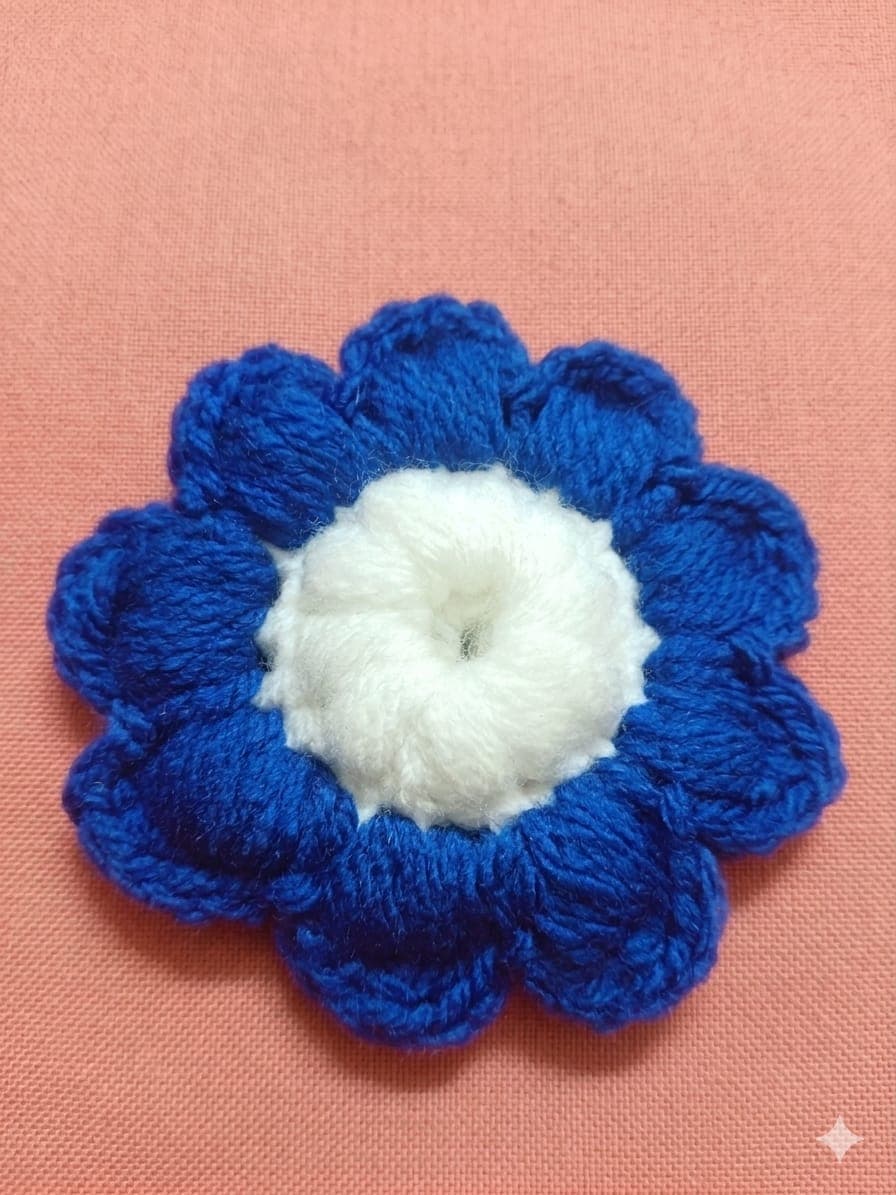 Blue Flower Hair Tie
