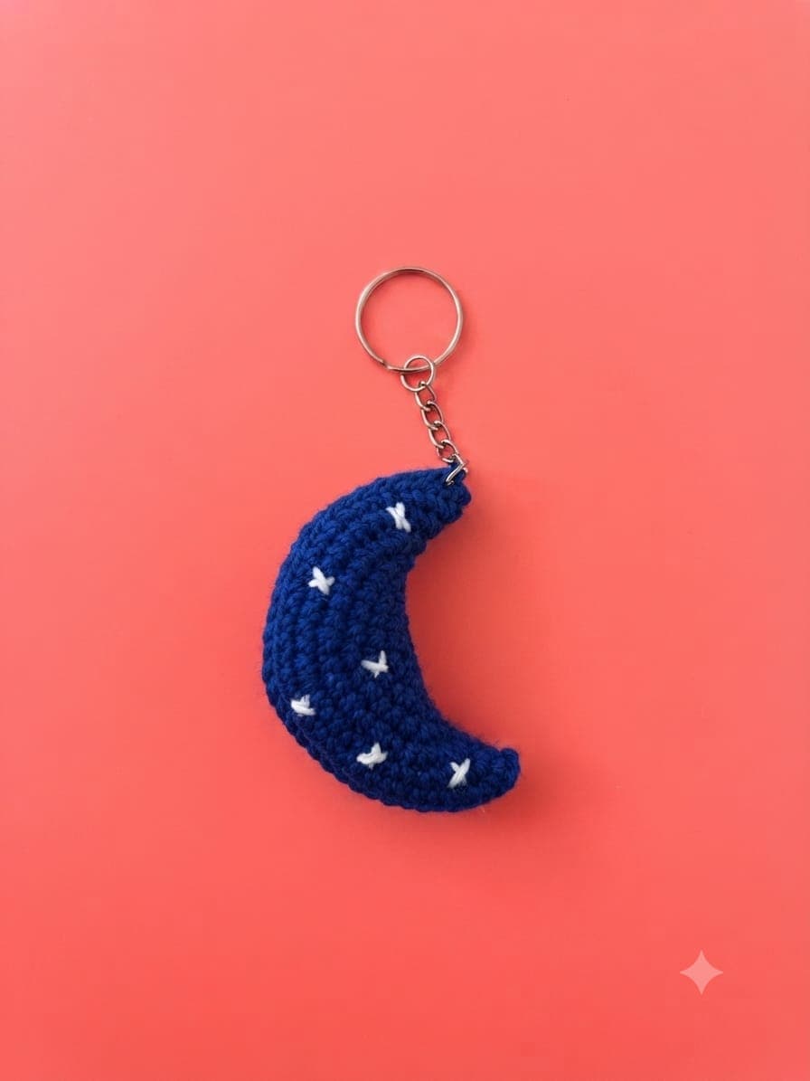 Crescent Moon Keychain