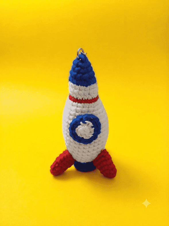 Rocket Ship Keychain / Charm