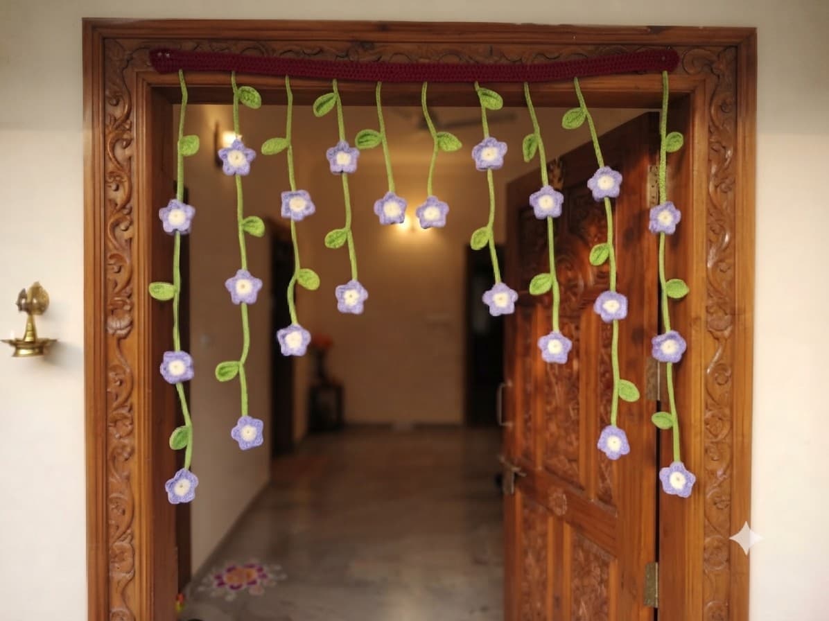 Crochet Floral Door Toran