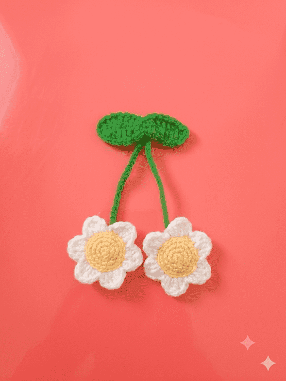 Daisy flower hairclip