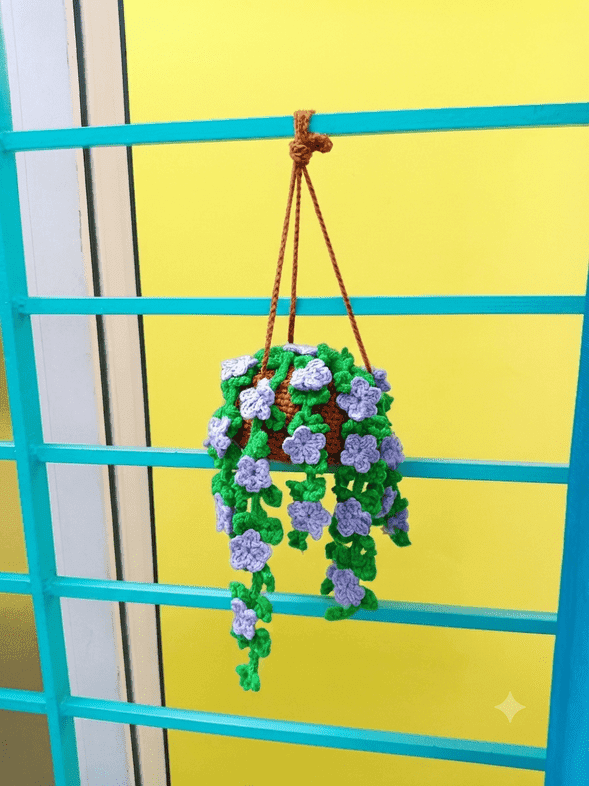 Hanging Lavender Flower Pot