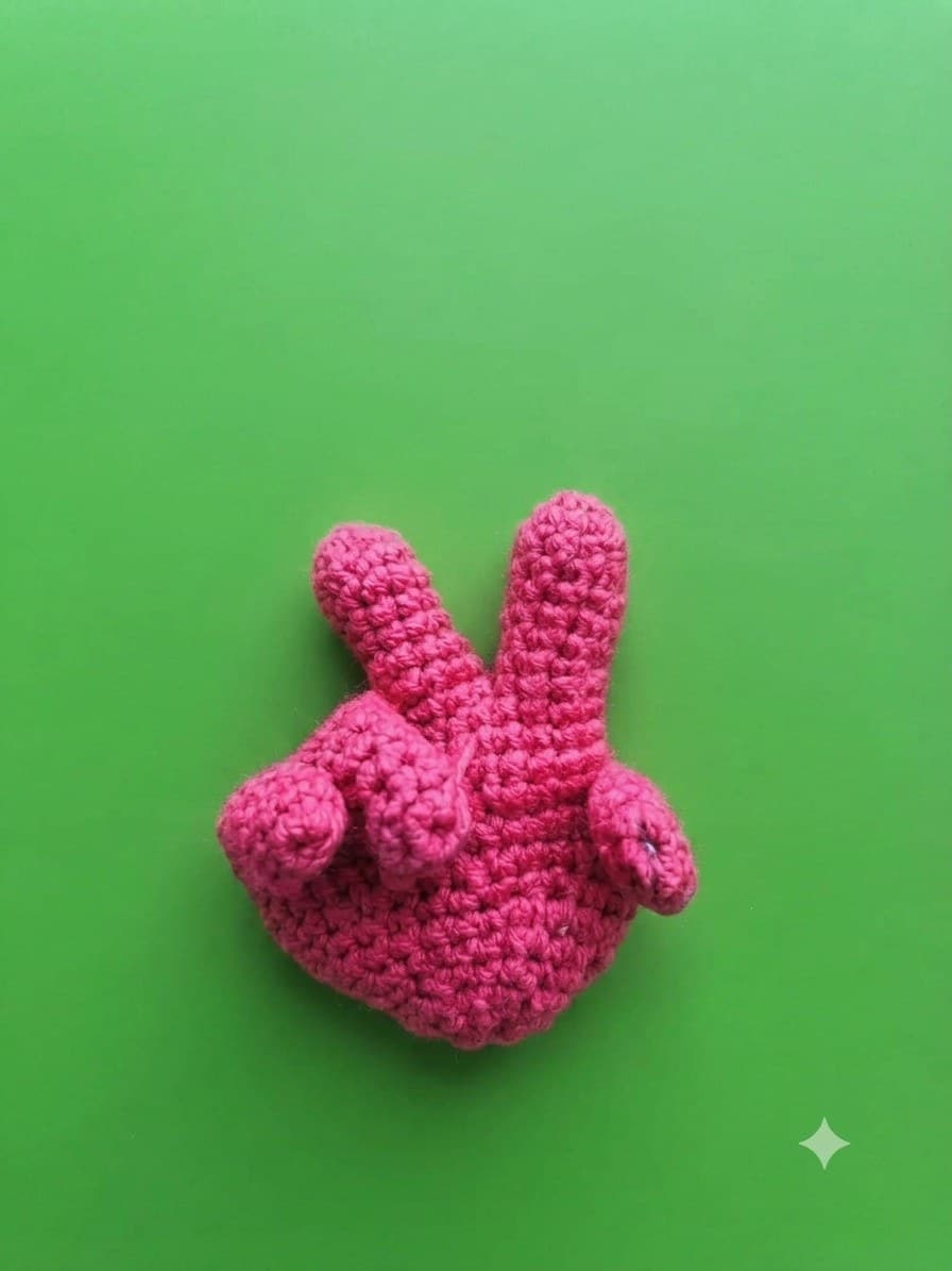 Interactive Posable Crochet Hand