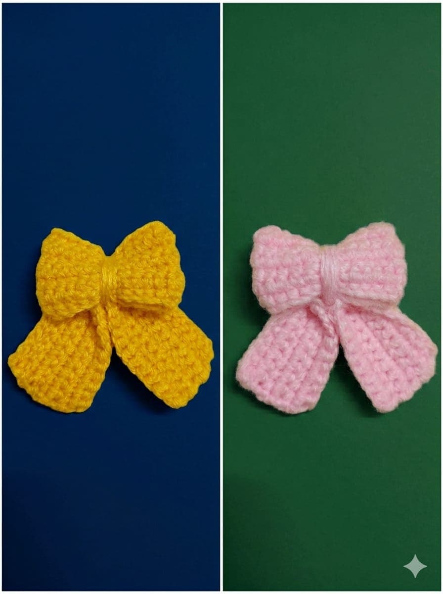 Crochet Bow Hair Tie