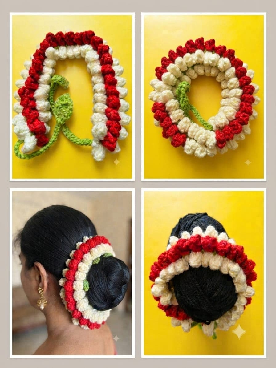 Hair Bun Gajra (Flower Garland)