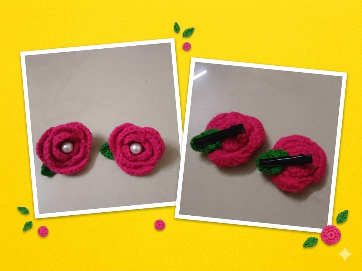 Rose Hair Clips